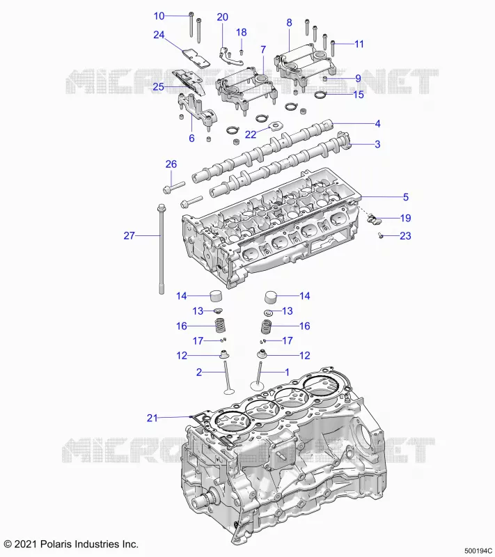ENGINE, HEAD ASM AND SOUPAPES