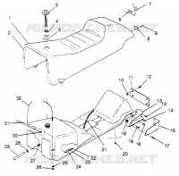 SIEGE ET RESERVOIR 600 XCR SP 0965677 and EUROPEAN 600 XCR SP E9656 (4932063206A007)