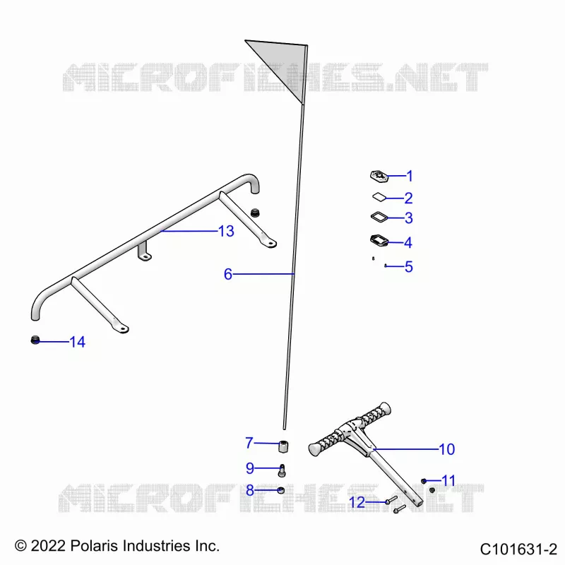 PARE CHOCS, REAR, FLAG, BEACON, AND PASS HANDLE