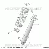 SUSPENSION, REAR SUPPORT AMORTISSEUR 