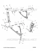SUSPENSION, CONTROL ARMS, AMORTISSEUR MNTG, AND SPINDLE