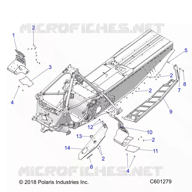 CHASSIS, PROTECTION D'EMBRAYAGE/FOOTRESTS/RUNNING BOARDS