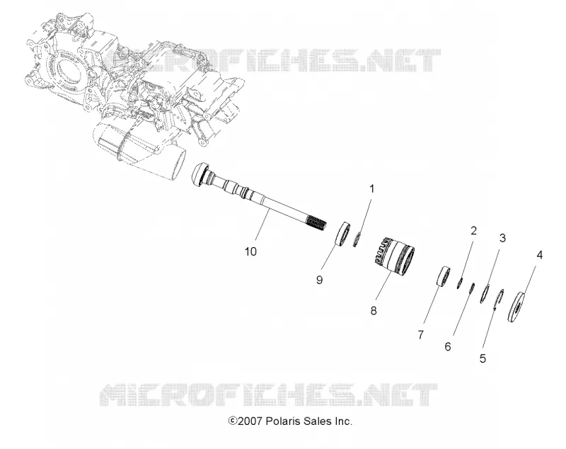 SYSTÈME DE TRANSMISSION, PONT PRINCIPAL OUTPUT SHAFT