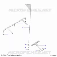 PARE CHOCS, REAR, FLAG, AND PASS HANDLE