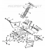 BRAS OSCILLANT ET AMORTISSEUR ARRIERE Sport 400L W98BA38C (4947234723B010)
