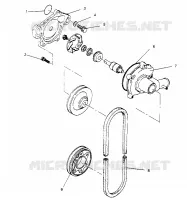 POMPE A EAU XLT 0950756, XLT SKS 0950556,  XLT SKS EURO E950556   XLT SKS  P (4928842884C011)