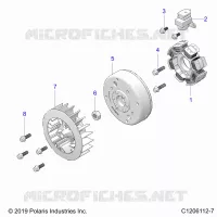 ENGINE, STATOR AND FLYROUE