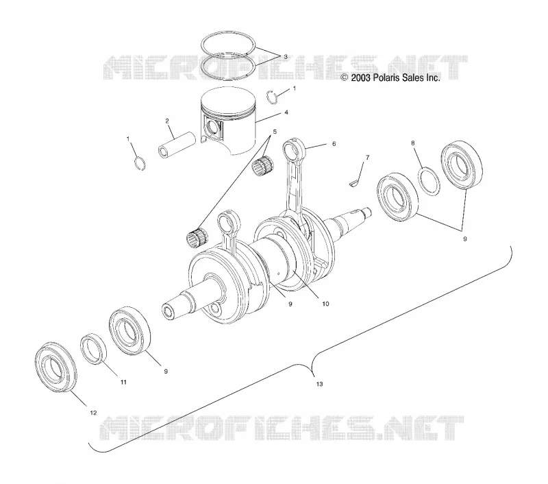 PISTON ET VILEBREQUIN (800)