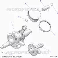 ENGINE, VILEBREQUIN, PISTON AND BALANCE SHAFT
