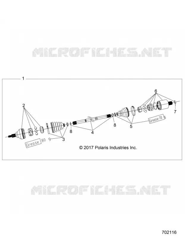 DRIVE TRAIN, TRANSMISSION ARRIERE SHAFT