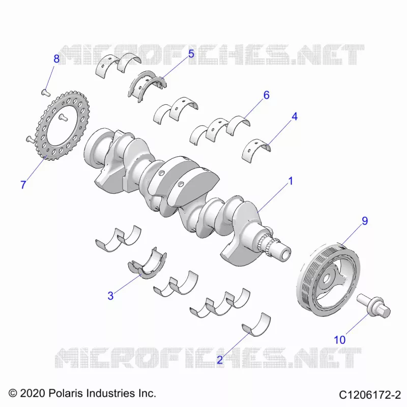 ENGINE, VILEBREQUIN AND BEARINGS
