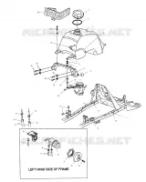 CARBURANT TANK AND CARBURATEUR MOUNTING