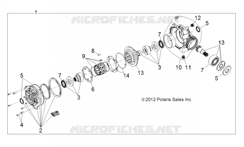 SYSTÈME DE TRANSMISSION, FRONT PONT INTERNALS 1333104
