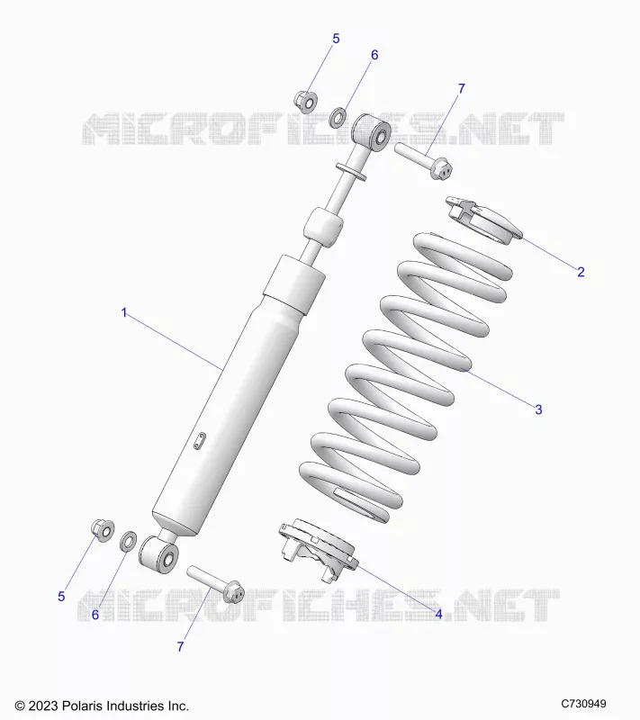 SUSPENSION, REAR SUPPORT AMORTISSEUR 