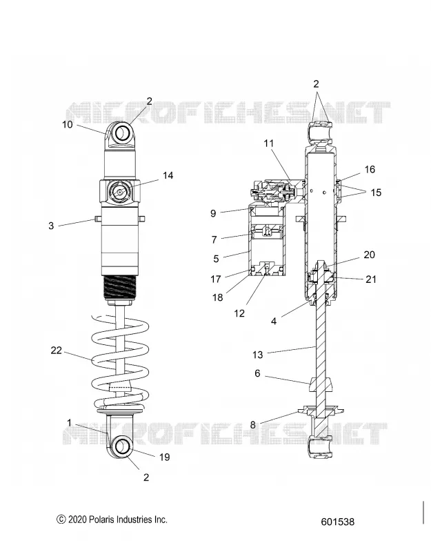 SUSPENSION, AMORTISSEUR ARRIERE TRACK