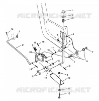 PEDALE ET FREIN DE PARKING 6X6 400L NORWEGIAN N968740 (4935963596C001)