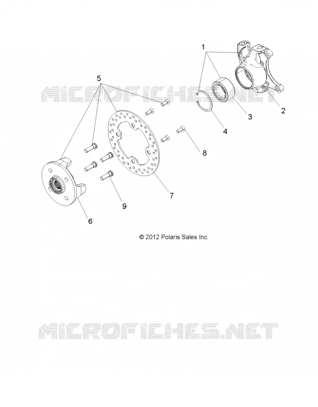 SUSPENSION AVANT HUBS, DISKS AND KNUCKLES
