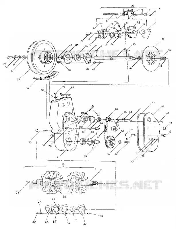 FREIN ET CARTER DE CHAINEE 500 AND 500 CLASSIC TO SERIAL NUMBER 1808614