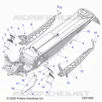 CHASSIS, PROTECTION D'EMBRAYAGE, FOOTRESTS, AND RUNNINGBOARDS
