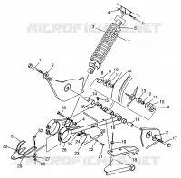 BRAS OSCILLANT ET AMORTISSEUR ARRIERE Sportsman 400L W97AC38C (4939673967C003)