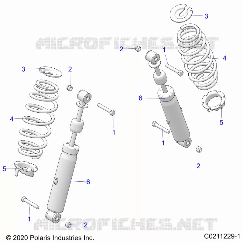 SUSPENSION ARRIERE SHOCK AND MOUNTING