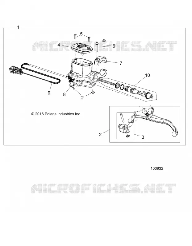 FREIN AVANT BRAKE LEVER AND MASTER CYLINDER