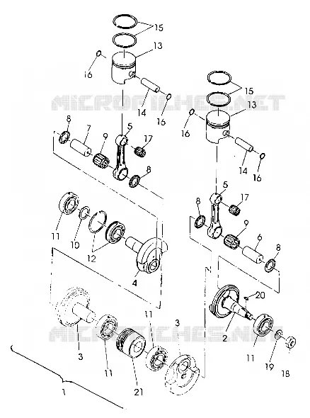 PISTON ET VILEBREQUIN  440 XCR (4921352135037A)
