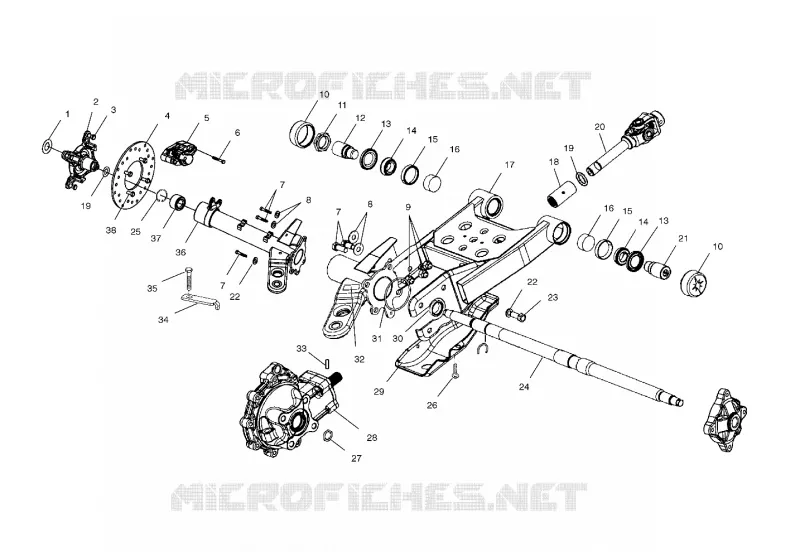 BRAS OSCILLANT/REAR SUPPORT PONT