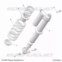 SUSPENSION, REAR SUPPORT AMORTISSEUR 