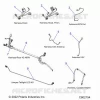 ELECTRICITE, WIRE HARNESSES, HOOD/JUMPERS, GPS