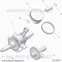 ENGINE, VILEBREQUIN, PISTON AND BALANCE SHAFT