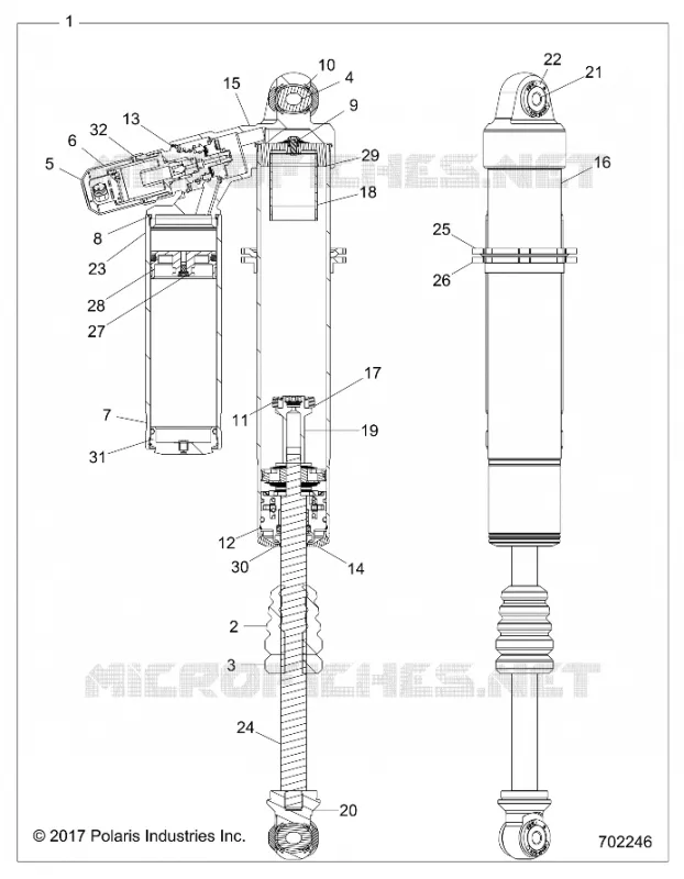 SUSPENSION AVANT SHOCK INTERNALS