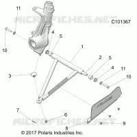 SUSPENSION, A-ARM AND SUPPORT MOUNTING