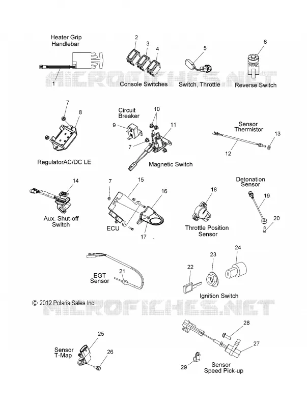 BOUTONS, CAPTEURS and COMPONENTS