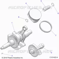 ENGINE, VILEBREQUIN, PISTON AND BALANCE SHAFT