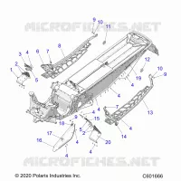 CHASSIS, PROTECTION D'EMBRAYAGE, FOOTRESTS, AND RUNNINGBOARDS
