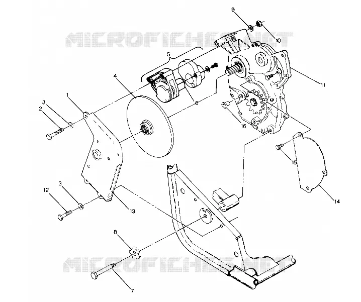 RIGHT HAND GEARCASE   FREIN MOUNTING (4913491349029A)