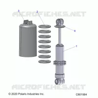 SUSPENSION, AMORTISSEUR AVANT TRACK