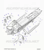 CHASSIS, PROTECTION D'EMBRAYAGE, FOOTRESTS, AND RUNNING BOARDS