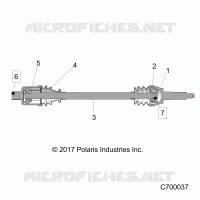 SYSTÃˆME DE TRANSMISSION, REAR HALF SHAFT