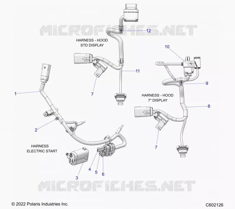 ELECTRICITE, WIRE HARNESS, HOOD, ELECTRIC START