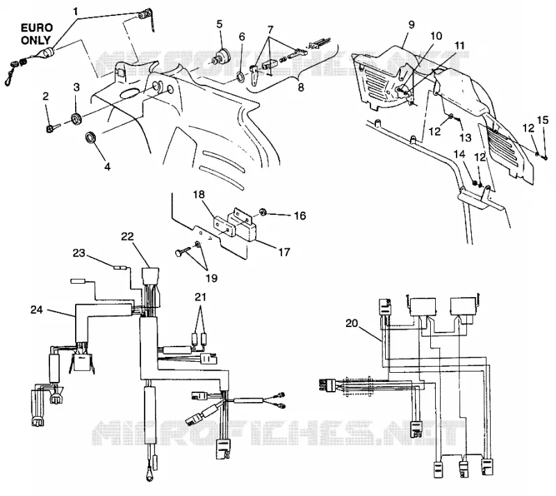 CONSOLE ET FAISCEAU ELECTRIQUE 600 XCR 0975677, 600 XCR SE H975677 AND EUROPEAN 6 (4937963796A010)
