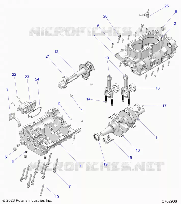 ENGINE, CRANKCASE, VILEBREQUIN
