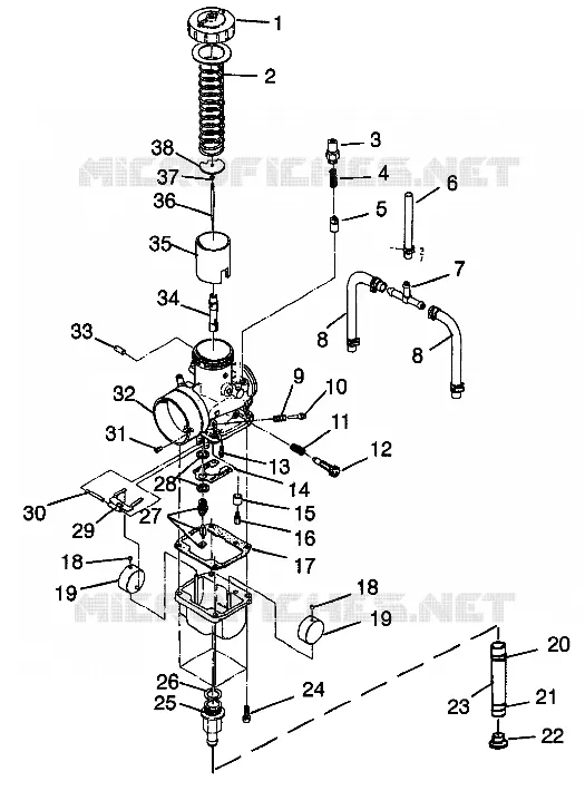 CARBURATEUR ULTRA TOURING 0985378 AND  EUROPEAN ULTRA TOURING E985378 (4943404340D001)