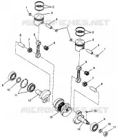 PISTON ET VILEBREQUIN LITE GT 0973133 AND EUROPEAN LITE GT E973133 (4938253825C005)