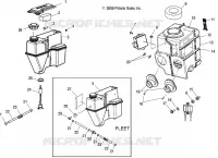 MOTEUR, RESERVOIR D'HUILE and BOITE A AIR ASM.