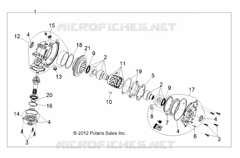 SYSTÈME DE TRANSMISSION, FRONT PONT INTERNALS