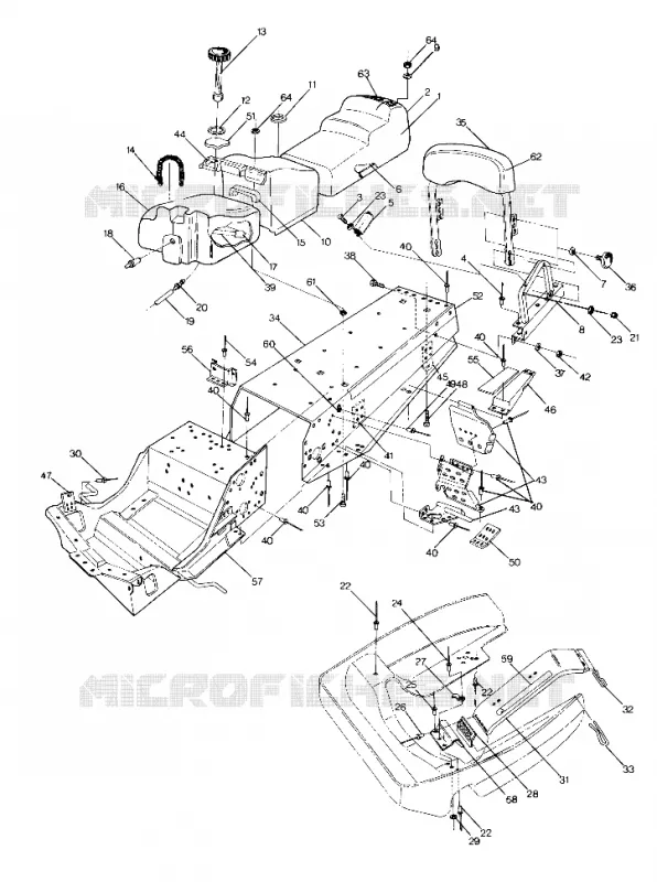 CHASSIS AND SIEGE SUPERTRAK UPDATED 10/88 (4915871587001A)