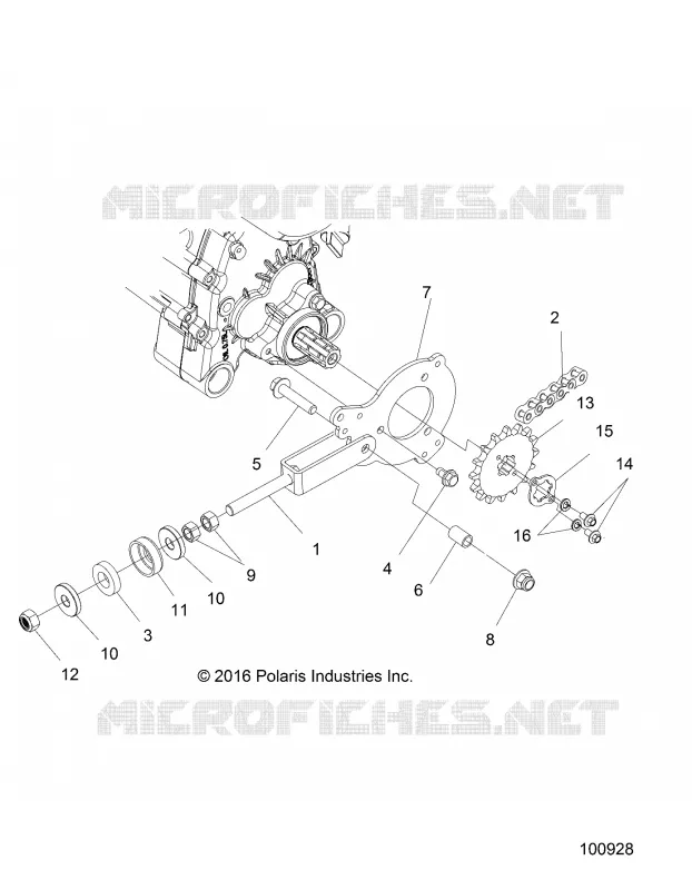 DRIVE TRAIN, TENDEUR DE CHAINE AND SPROCKET