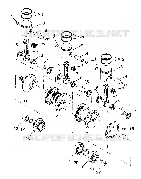 VILEBREQUIN ET PISTON SL 750 / B934070 (4924752475024A)